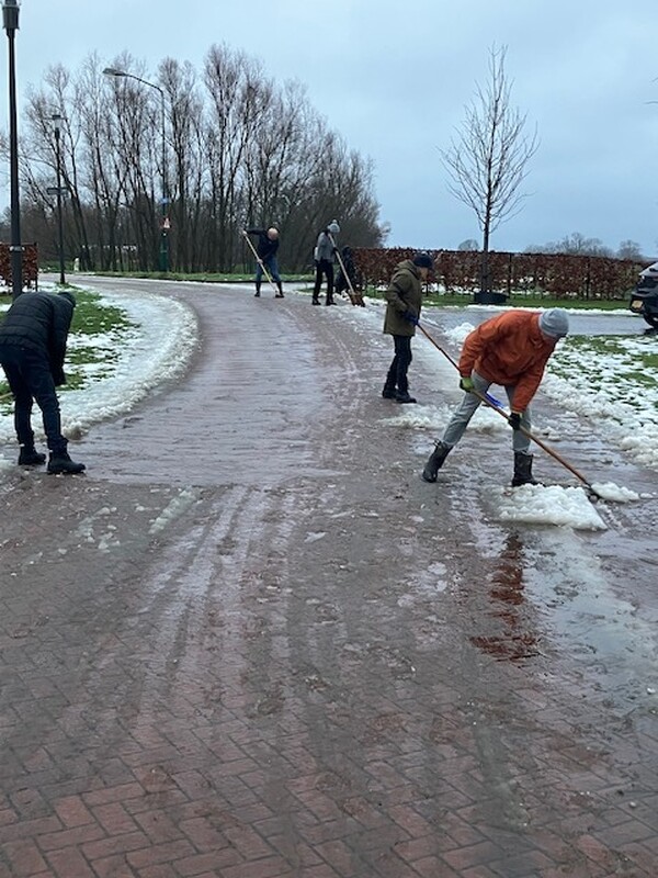 Burenkracht in actie: Parklaan ijsvrij gemaakt