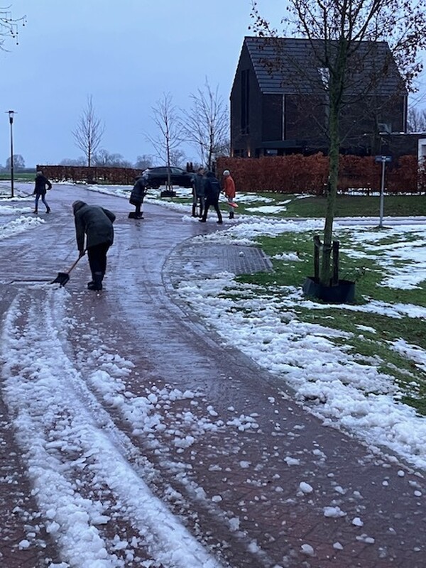 Burenkracht in actie: Parklaan ijsvrij gemaakt